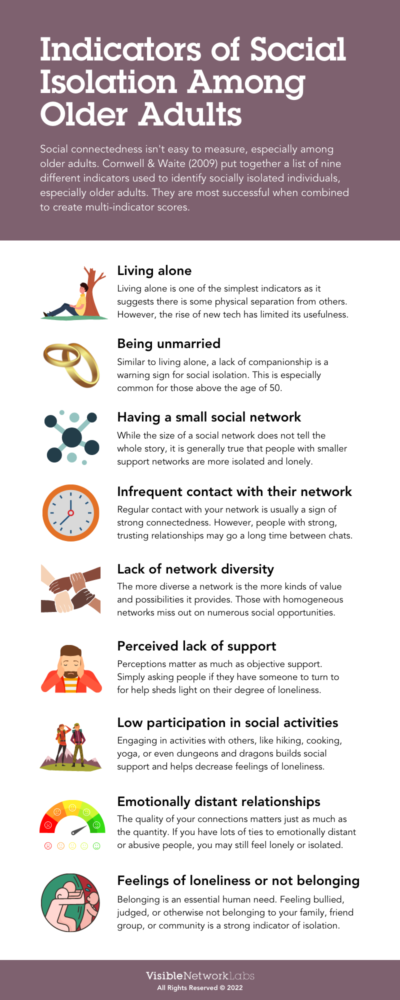 Indicators of Social Isolation Among Older Adults - Visible Network Labs