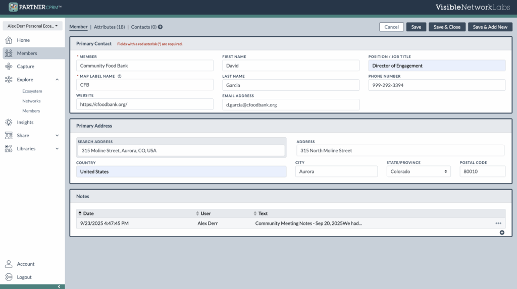 Upload Network Members